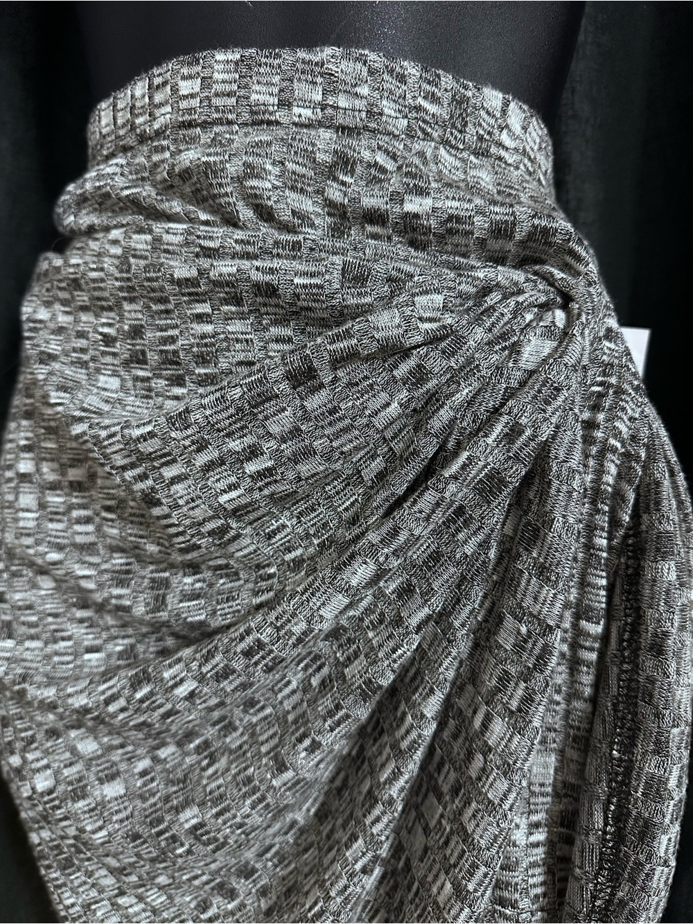 Rue21 Gray Knit Wrap Midi Skirt with Side Tie SZ L - Picture 3 of 4